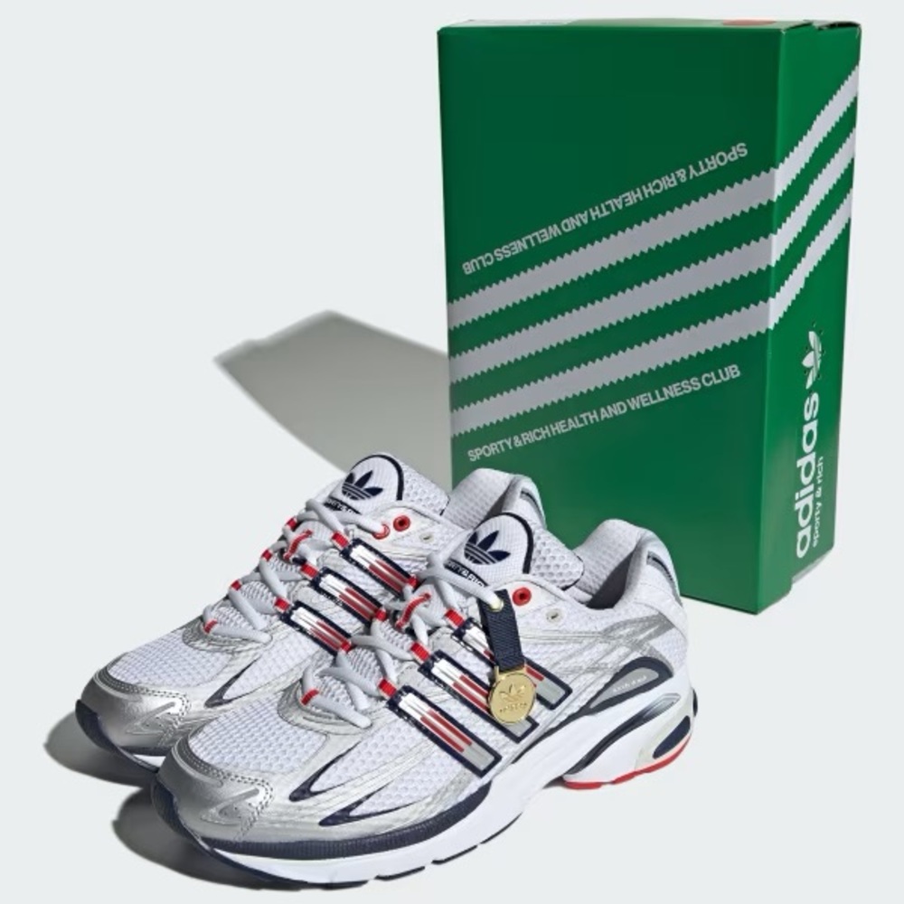 Adidas Women's White and Silver Sneakers - Picture 5 of 11